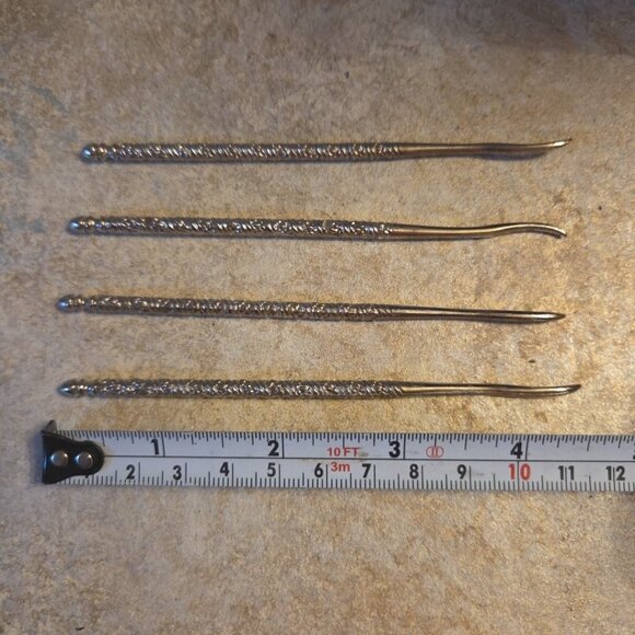 4 Nut Picks Silver-Tone Replacements Vintage - Picture 2 of 5